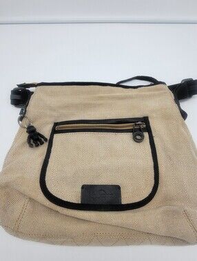 Kipling Beige and Black Messenger Crossbody